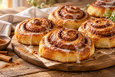 Zimtschnecken mit Zuckerguss