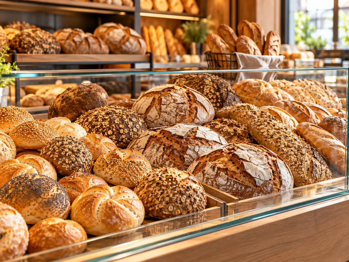Frisches Brot in der Backstube