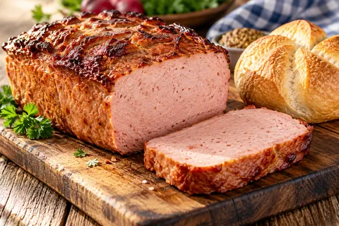 Leberkäse mit Semmeln